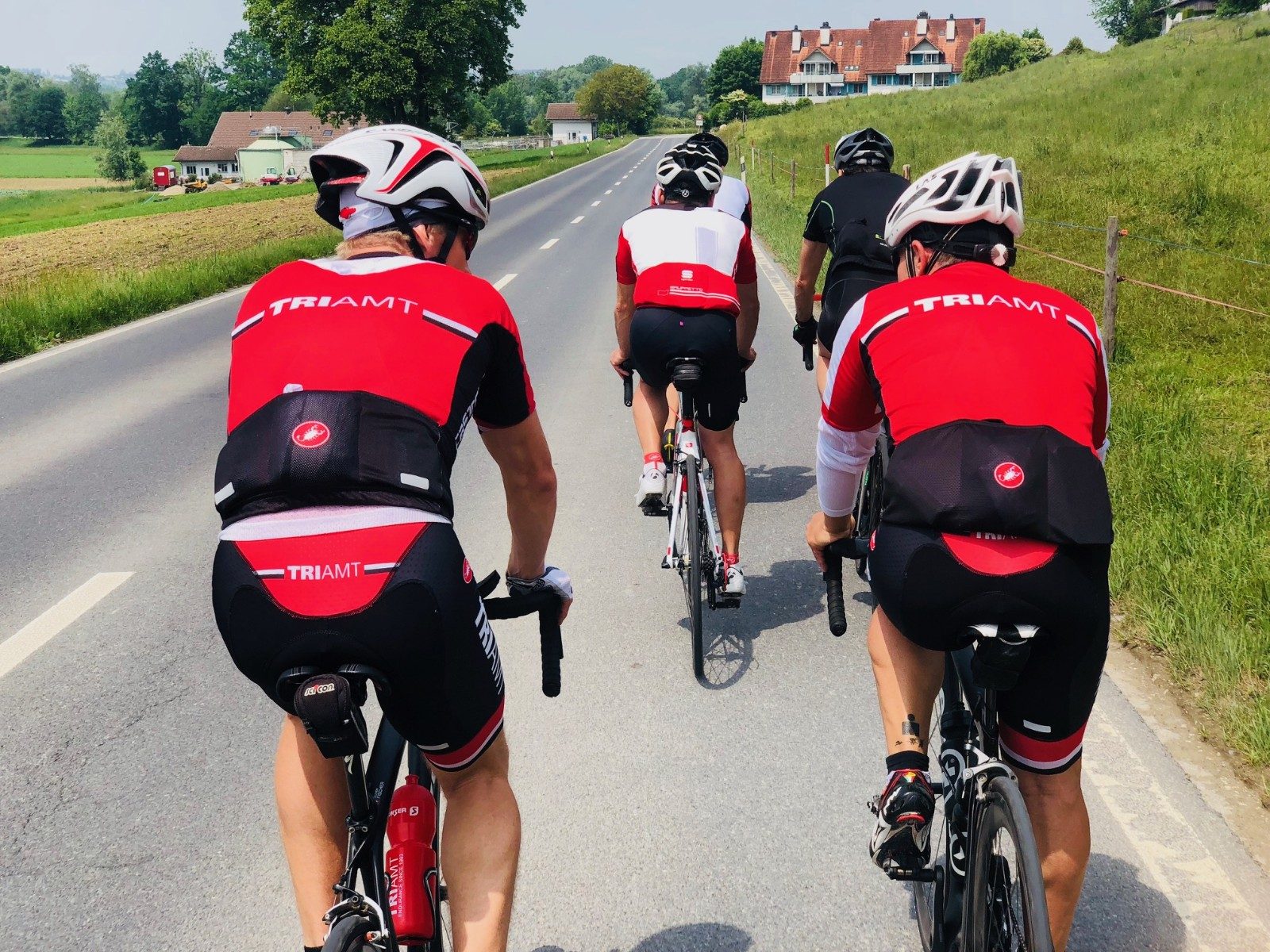 A group of Triamt members on a group ride in the Säuliamt